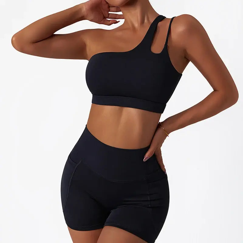Domina One Shoulder Two Piece Set